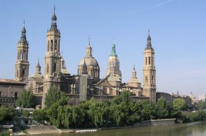 De basiliek van Nuestra Se&ntilde;ora del Pilar in Zaragoza
